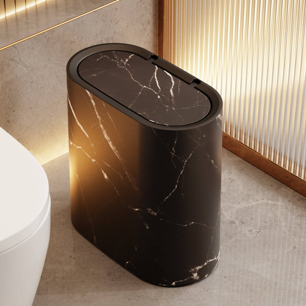 Home Essentials Bathroom Storage - Minimalistische, slanke prullenbak voor smalle ruimtes,