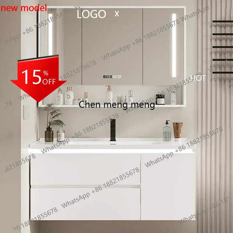 Home Bathroom Vanity Combo - Asmt49 Keramische geïntegreerde badkamerkast, wastafel, badkamerkast,