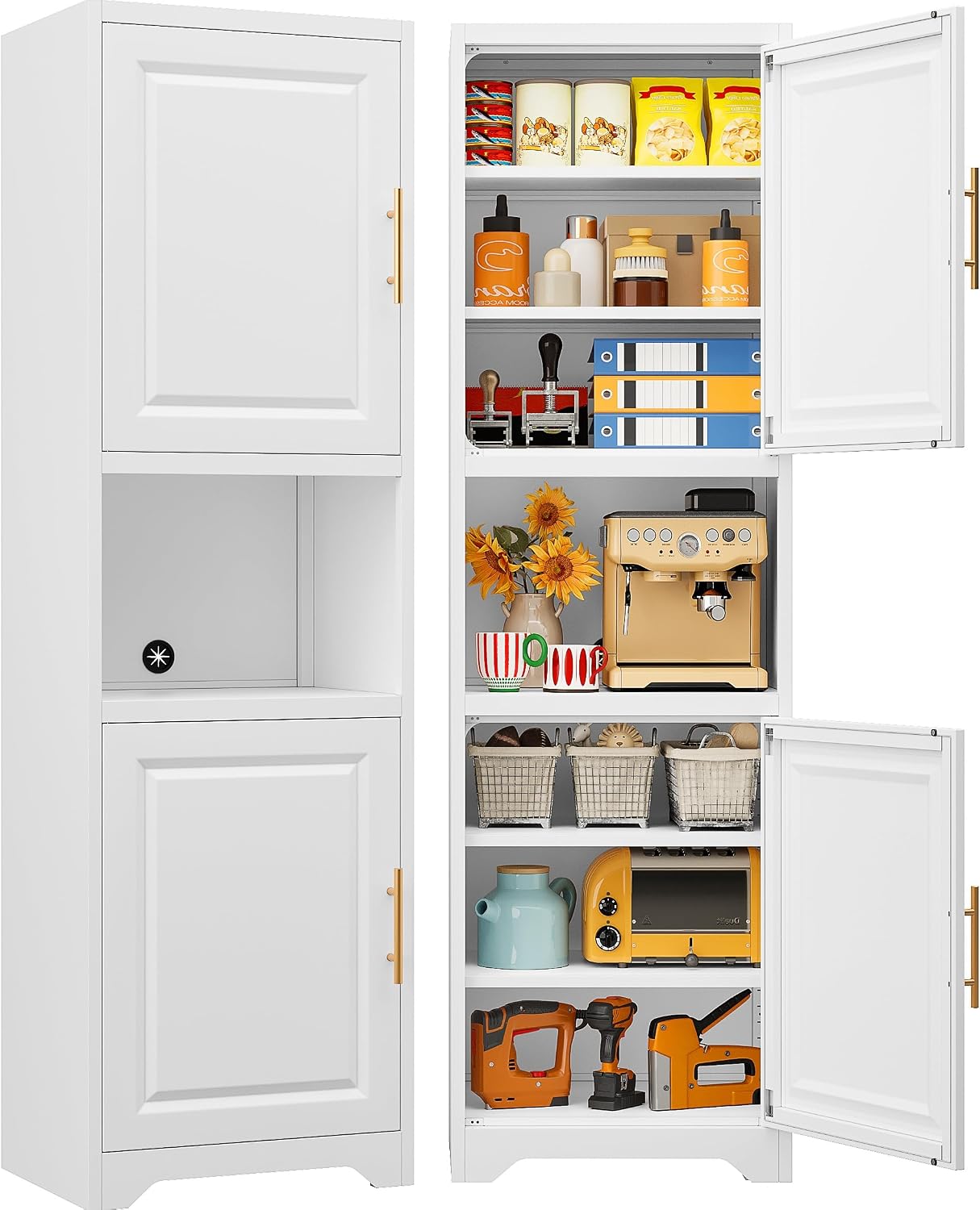 67 inch hoge smalle opbergkast - Home Bathroom Organizer recensie en prijs
